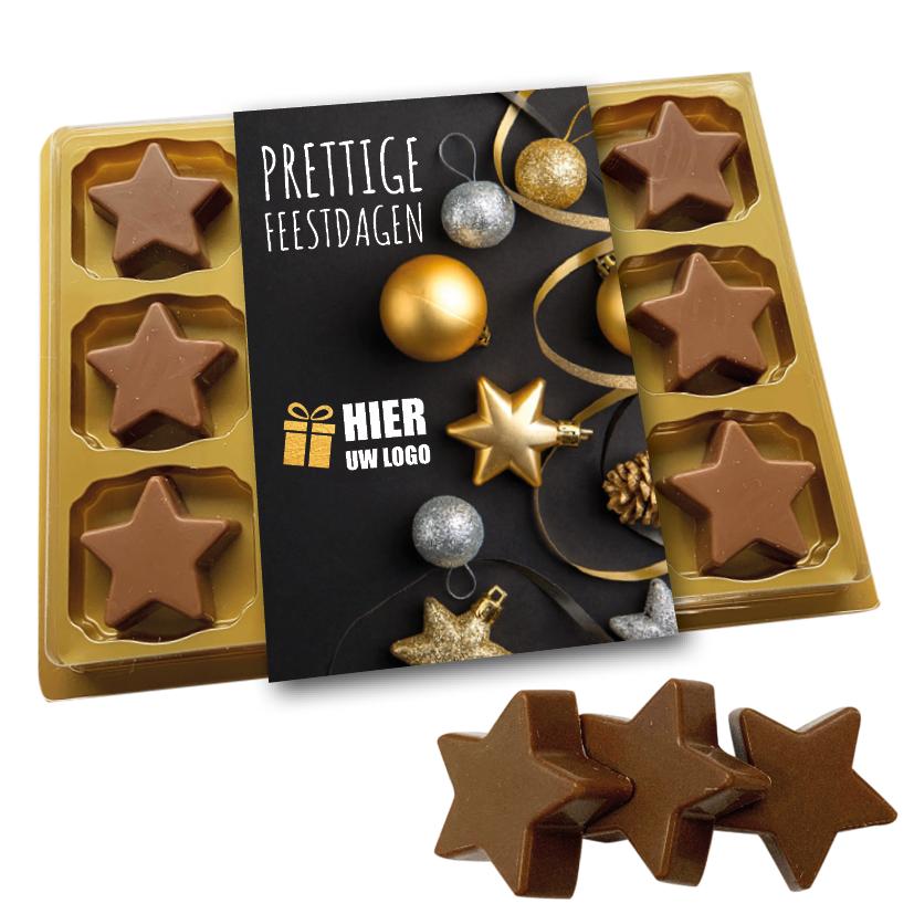 chocolade sterren, sterretjes, sterretjes met logo